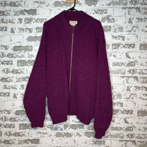 L.L. Bean | women vintage purple wool and alpac sweater with zipper - Picture 11 of 11